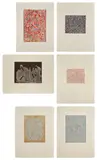Mark Tobey, Homage to Tobey, 1974, The complete set of six etchings and lithographs in colors, on Japan nacre paper, with title page, justification, and text by John Canaday, contained in the original paper folios with printed titles, all contained in the original light blue cloth covered portfolio