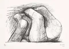 Henry Moore, Two Forms (C. 101), 1967, Lithograph, on Barcham Green paper, with full margins