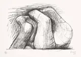 Henry Moore, Two Forms (C. 101), 1967, Lithograph, on Barcham Green paper, with full margins