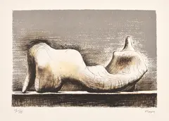 Reclining Figure (C. 387) by Henry Moore, 1974, Lithograph in colors, on Arches paper, with full margins, sold Oct 2024