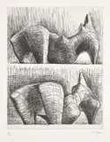 Henry Moore, Reclining Figures (C. 106), 1969, Etching, on Rives BFK paper, with full margins