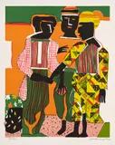 Romare Bearden, Conjunction (G. 85), 1979, Lithograph in colors, on wove paper, with full margins