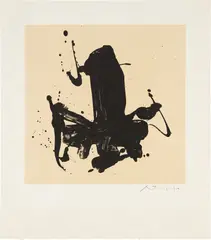 Untitled (E. & B. 223) by Robert Motherwell, 1978, Lithograph, on Kitikata Chine collé to Arches paper, with full margins, sold Oct 2024