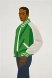 Alex Katz, Green Jacket, from Alex and Ada, the 1960's to the 1980's (S. 246), 1990, Screenprint in colors, on Arches Roll Stock paper, the full sheet