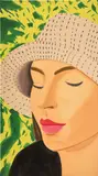 Alex Katz, Straw Hat 3 (S. 770), 2022, Monumental archival pigment print in colors, on Innova Etching Cotton Rag paper, the full sheet