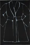 Black and White Bathrobe (W. 197) by Jim Dine, 1975, Lithograph, on wove paper, the full sheet, sold Oct 2024