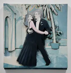Make Believe Ballroom by Larry Rivers, 1989, Acrylic, oil and photolithograph in colors, on canvas mounted to cast resin fiber and wood, offered Oct 2024