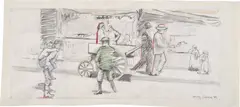 Hester Street by Larry Rivers, 1983, Unique graphite and colored pencil drawing with collage, on linen-backed wove paper (as issued), sold Oct 2024