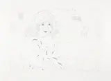 David Hockney, Ann in the Studio (G. 1191, M.C.A.T. 258), 1984, Etching and aquatint, on Rives BFK paper, with full margins