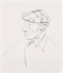 William Burroughs (G. 920, M.C.A.T. 241) by David Hockney, 1980, Lithograph, on John Koller handmade paper, with full margins, sold Oct 2024