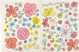 Andy Warhol, Happy Flower Gathering Days, c. 1958, Offset lithograph in colors, on a paper file folder, folded (as issued)
