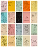 Andy Warhol, Holy Cats by Andy Warhol's Mother, c. 1957, The complete artist's book of 21 offset lithographs (including the cover), on various colored laid papers, bound (as issued), with original paper-covered hardcover