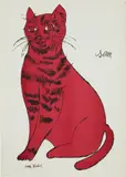 Andy Warhol, Sam (F. & S. IV.51), c. 1954, Offset lithograph in colors, on Ticonderoga Text laid paper, with margins