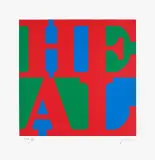 Robert Indiana, Heal, 2015, Screenprint in colors, on Rising Museum Board, with full margins