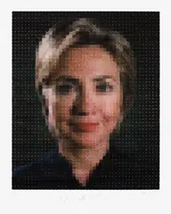 Chuck Close, Hillary, 2016, Monumental archival watercolor pigment print in colors, on Hahnemühle Rag paper, with full margins