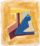 Frank Stella, Nowe Miastro (IV-8), from Paper Relief Project (T. 545, A. 106.4), 1975, Unique cotton-pulp relief with hand-coloring and collage, on colored HMP handmade paper, the full sheet