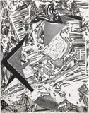 Frank Stella, Swan Engraving III, from Swan Engravings (T. 569, A. 155), 1982, Monumental etching and relief, on TGL handmade paper, the full sheet