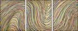 Sol LeWitt, Wavy Lines on Gray, from Sequences (K. 1998.06), 1996-98, The complete set of three woodcuts in colors, printed with oil paint, on Awa-Kozo Japanese paper, the full sheets