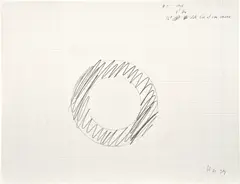 Michael Heizer, Untitled (Study for No. 1), 1974, Unique graphite drawing, on Gilbert Ledger graph paper