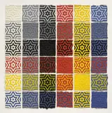 Sol LeWitt, Six Pointed Stars (K. 1996.19), 1996, The complete set of 36 embossments in colors, on Handmade Twinrocker paper, the full sheets