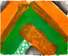 Howard Hodgkin, You Again (H. 104), 2000-02, Etching, aquatint and carborundum in colors with hand-coloring by Jack Shirreff in carbon and black acrylic, on handmade Two Rivers paper, the full sheet