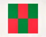 Carmen Herrera, Verde y Rojo for Studio, 2019, Screenprint in colors, on Coventry Rag paper, with full margins