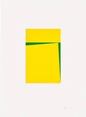 Carmen Herrera, Untitled, 2018-19, Screenprint in colors, on Coventry Rag paper, with full margins