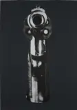 Robert Longo, Untitled, from 1993 Whitney Biennial in Seoul, 1994, Screenprint, on black wove paper, with full margins