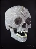 Damien Hirst, For the Love of God, the Diamond Skull, 2007, Screenprint in colors with glaze and diamond dust, on wove paper, the full sheet