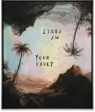 Friedrich Kunath, My Fault Your Fault, 2019, Archival pigment print in colors with hand-additions, on Museum Natural Velvet paper, contained in the original artist specified wooden frame