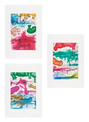 Carroll Dunham, Three Etchings (K. A8-A10), 1987, The complete set of three monumental etching and aquatints, on wove paper, with full margins
