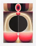 Loie Hollowell, Milk Fountain, 2019, Digital print in colors with screenprint and puff additive ink, on German Etching paper, with full margins