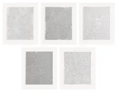 Untitled (Nets) by Rachel Whiteread, 2002, The complete set of five etched German silver (copper/nickel/zinc) sheet metal gratings, mounted to white museum board w, offered Oct 2024