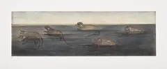 Kiki Smith, Carrier, 2001, Etching and aquatint in colors with hand-coloring in watercolor, on Arches En Tout Cas paper, with full margins