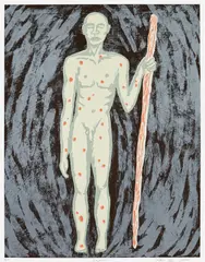 Alison Saar, Lazarus, from 1993 Whitney Biennial in Seoul, 1994, Screenprint in colors, on wove paper, with full margins