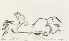 Laying Back by Tracey Emin, 2007, Trace monotype, on wove paper, the full sheet, sold Oct 2024