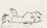 Tracey Emin, Laying Back, 2007, Trace monotype, on wove paper, the full sheet