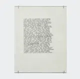 Zoe Leonard, I want a president, 1992/2018, Ink on onion skin paper