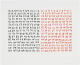 Mel Bochner, Counting (Double Over), from Six Couples (K. 1994.01), 1994, Etching and aquatint in black and red, on Somerset Satin paper, with full margins