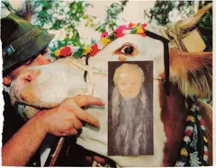 Albert Oehlen, Untitled, 2004, Printed paper collage of found magazine images