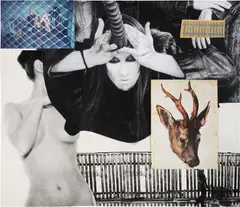 Albert Oehlen, Untitled, 2004, Printed paper collage of found magazine images