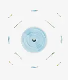 Ed Ruscha, The Fan and Its Surroundings, from The Global Edition (E. 123), 1982, Lithograph in colors, on Rives BFK paper, with full margins