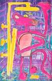 Katherine Bernhardt, Shower Power, 2023, Unique lithograph in colors, on Somerset paper, the full sheet