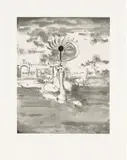 George Condo, Untitled (Landscape), 1989, Etching and aquatint, on Hahnemühle paper, with full margins