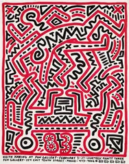 Fun Gallery Exhibition Poster by Keith Haring, 1983, Offset lithograph in colors, on wove paper, with full margins, sold Oct 2024