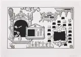 Saul Chernick, Book of Windows, 2001, Relief print and screenprint, on Rives BFK paper, with full margins
