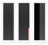 Jennie C. Jones, Components, 2012, The complete set of three screenprints in colors, one with ground tire rubber flocking, on Coventry Rag paper, with full margins