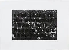 Glenn Ligon, Untitled (Crowd/The Fire Next Time), 2000, Screenprint with coal flocking, on Magnani Incisioni paper, with full margins