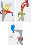 Carrie Moyer, For Sister Corita, 2004, The complete set of three screenprints in colors with glitter flocking, on Magnani Pescia paper, the full sheets
