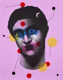 Nicolas Party, Portrait, 2019, Screenprint in colors, on Coventry Rag paper, the full sheet